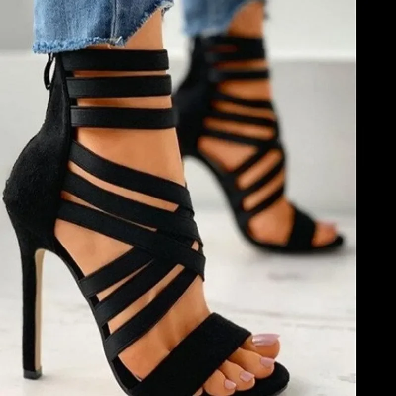 صندل نسائي صيفي عصري بسحاب خلفي