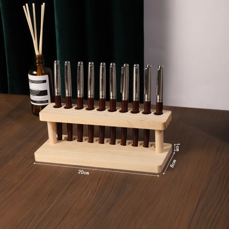 Walnut Wood Multifunction Desk Organizer 1PC Pen Holder Phone Stand & Storage Solution for Office and School