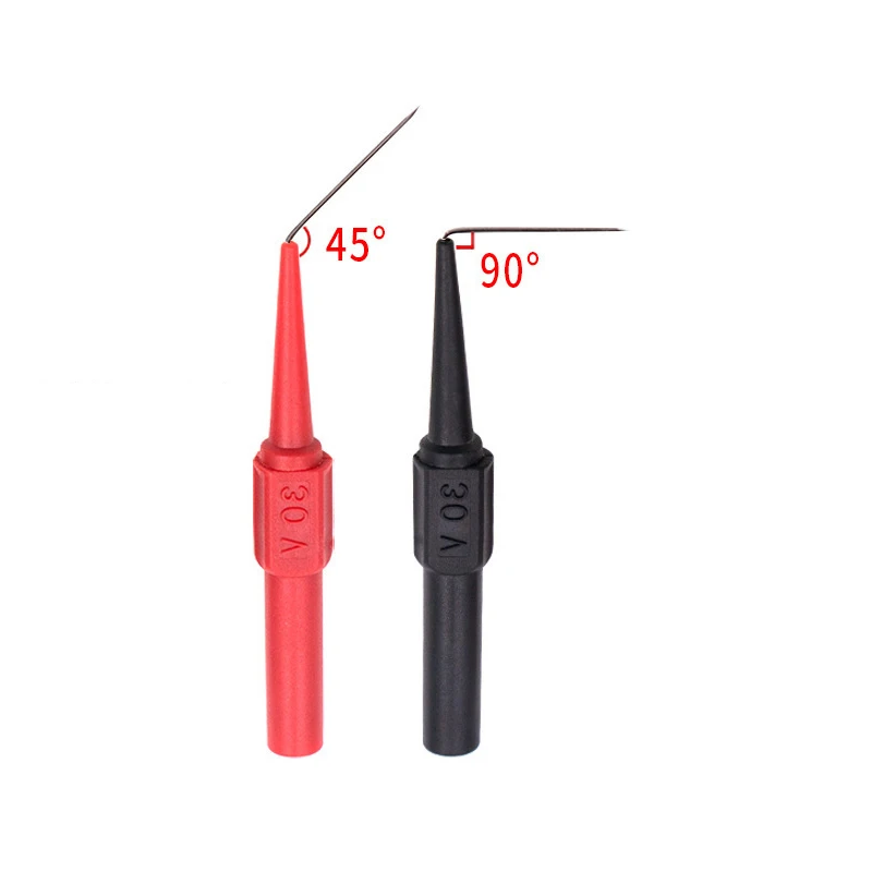 10 stücke Isolierung Piercing Nadel Zerstörungsfreie Multimeter Test Sonden Messgerät Rot/Schwarz 30 V Für Bananen Stecker – Detail 2