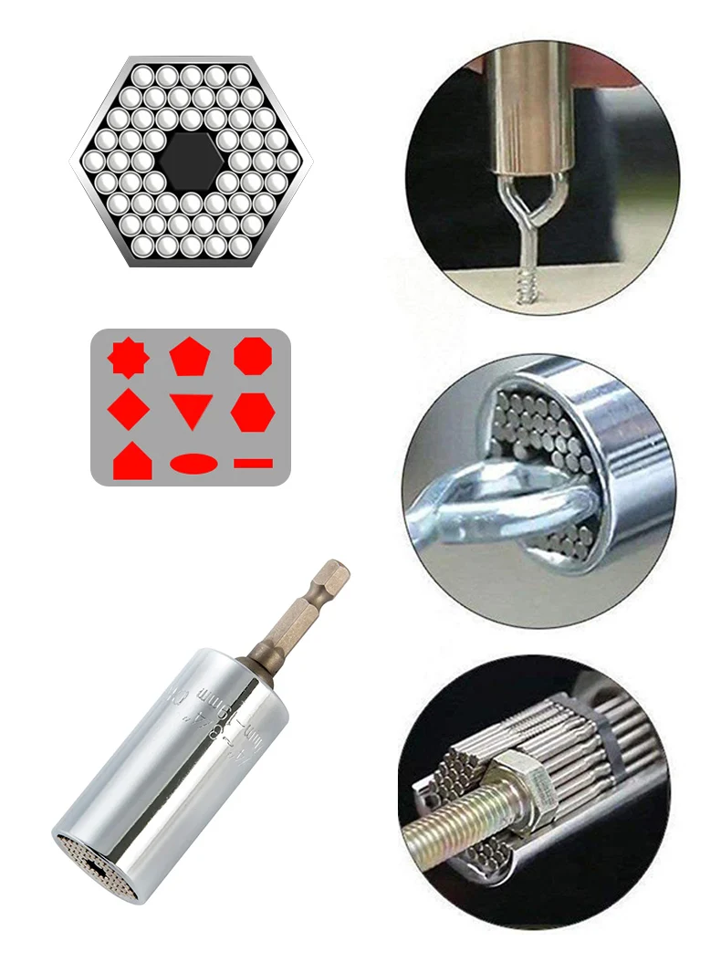 Multifunctional Magic Socket Wrench Extension Rod Electric Hand Drill Screw Tool Set Image 7