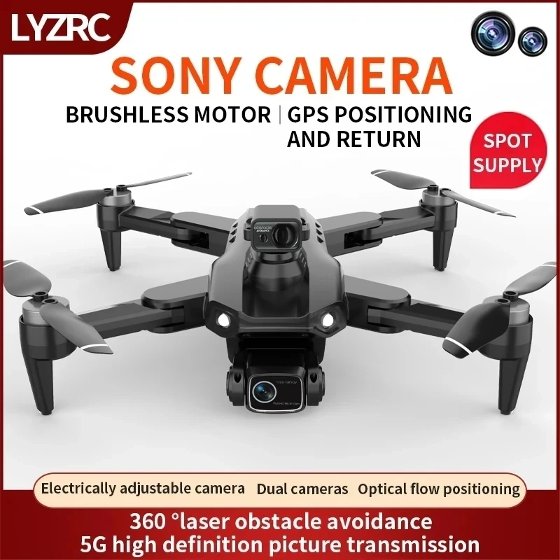GPS Drone Remote Control Drone 4K Dual Camera 5G Wifi 360&deg; Obstacle Avoidance Brushless Foldable Quadcopter Distance 1.2KM