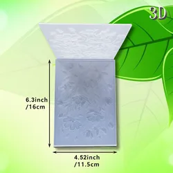 Fresh Flower & Butterfly 3D Embossed Crafting Folder - White Plastic, Elegant Design (FX - YA - 180)