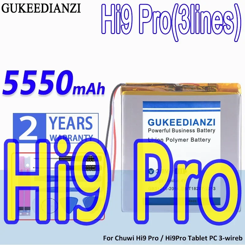 

High Capacity GUKEEDIANZI Battery 5550mAh For Chuwi Hi9 Pro Tablet PC 3-wire