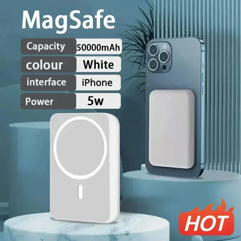 

Portable Macsafe Auxiliary Spare External Magnetic Battery Pack Power Bank Wireless Charger For iphone 12 13 14Pro Max Powerbank