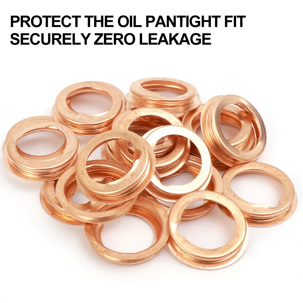 Car Oil Drain Plug Gasket Car Engine Oil Pan Screw O Sealing Washer Kit Replaceable Accessories for Nissan Infiniti 11026-JA00A