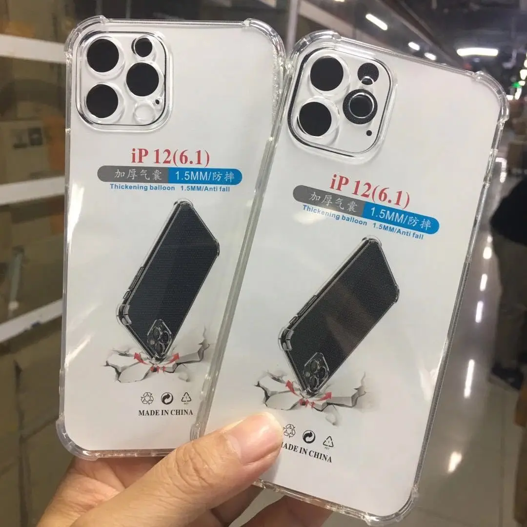 

100pcs Clear Phone Case For iPhone 12 13 14 Pro Max Case Silicone Soft Cover For iPhone 13 Mini X XS Max XR 8 7 Plus Back Cover