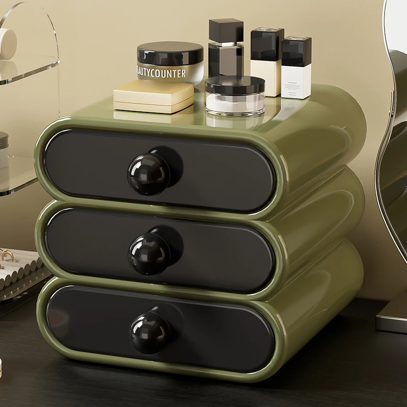 UFORU Cosmetics storage box Home dressing table Advanced sense bedroom large capacity removable drawer desktop storage cabinet 6