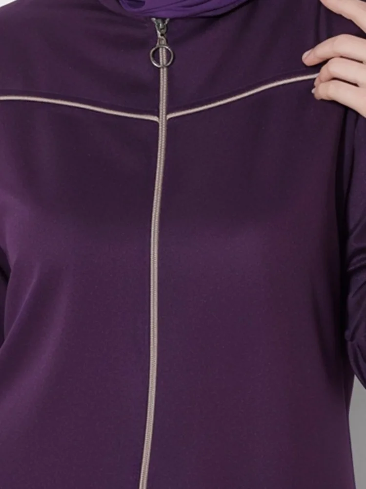 2024 New Islam Abaya Dress Solid Abayas for Women Sporty Robe Femme Muselmane for Europe and Dubai America