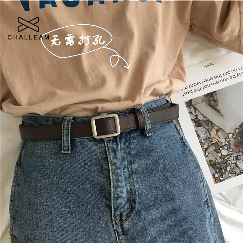 Cinturones de diseñador moda para mujer, cinturón de diseño de de lujo de cuero PU de tamaño libre, tendencia retro punk, cinturones juveniles para estudiantes 180|Cinturones de hombre| - AliExpress