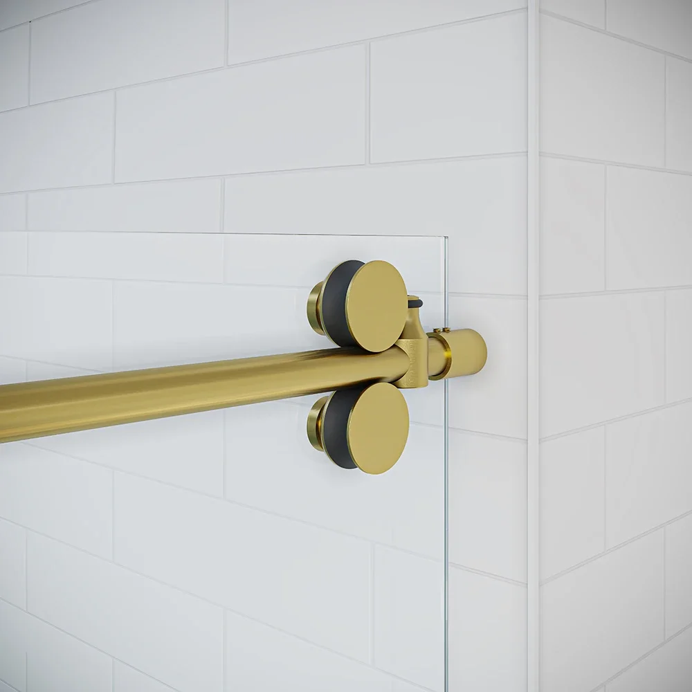 Bathroom Raindrop Bathtub Frameless Glass Sliding Shower Tub Door