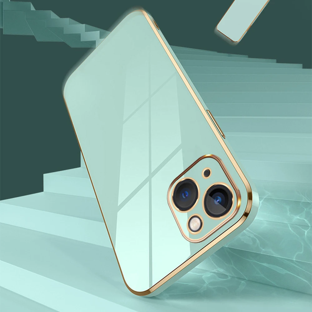 For iPhone 15 Pro Case iPhone 15 Plus iPhone 14 Pro MAX iPhone 13 12 11 X xr xs 7 8 6P 6s Phone Case Luxury Square Plating Cover — view 3