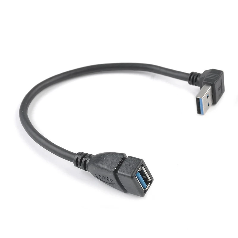 Usb 3.0 Angle 90 Degree Extension Cable Male To Female Adapter Cord Data