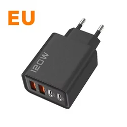 High - Power USB Fast Charger with Quick Charge Technology - EU Plug - Black EU Plug