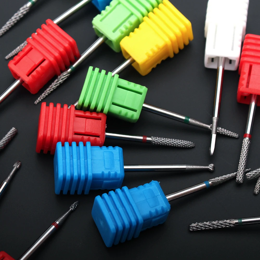 1pc Sharp Ceramic Carbide Nail Drill Bits Rotate Burr Milling Cutter for Manicure Electric Pedicure Tools Nail Manicure Accessories