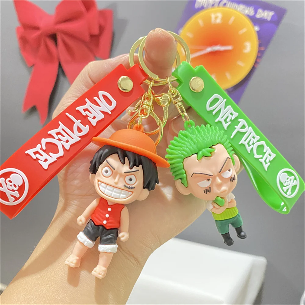 Miniso One Piece Keychain Luffy Sauron Nami Chopper Silicone Bag