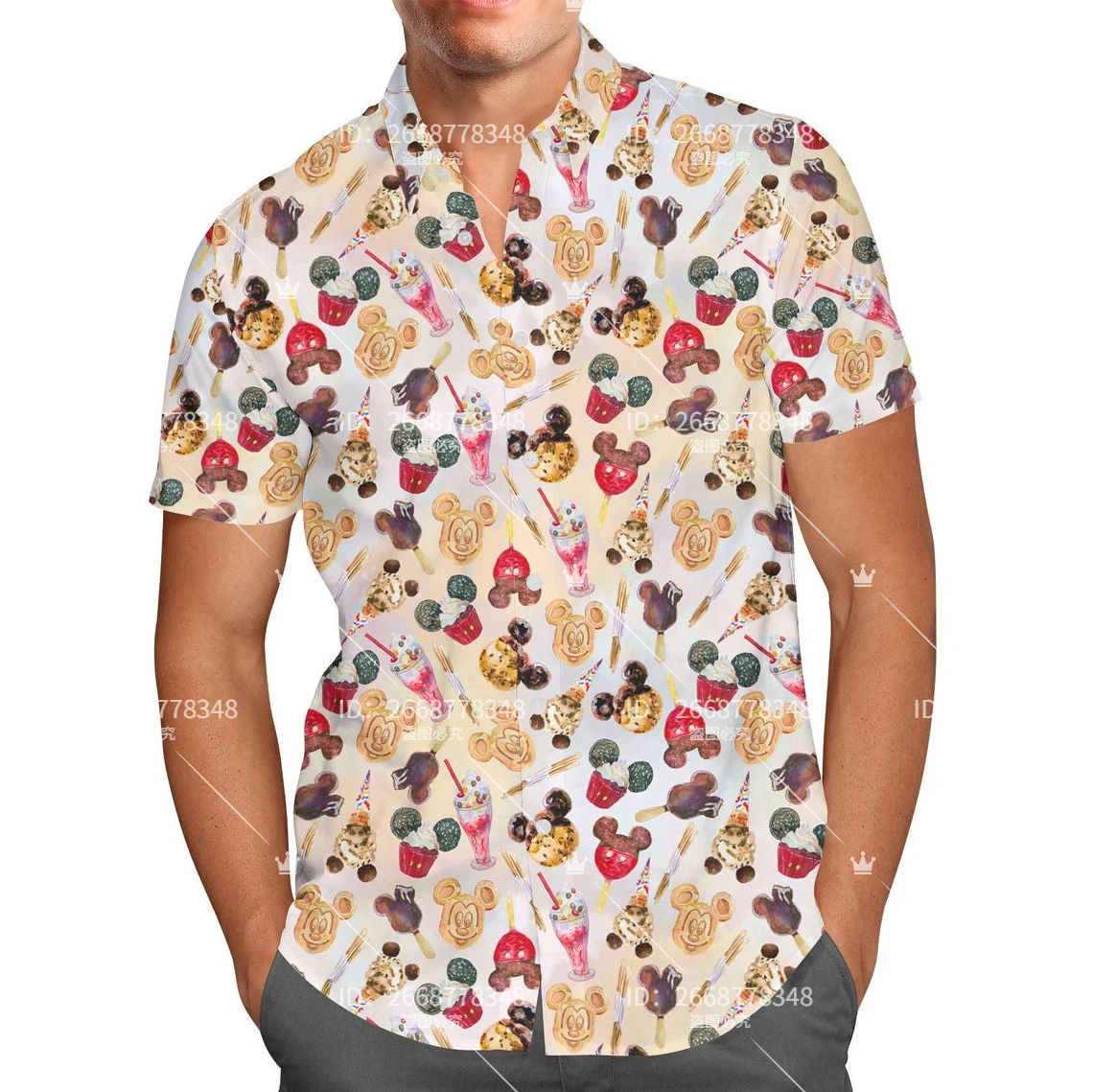 Mens Disney Hawaiian Shirt Priceless Minnie Mickey Mouse Gift