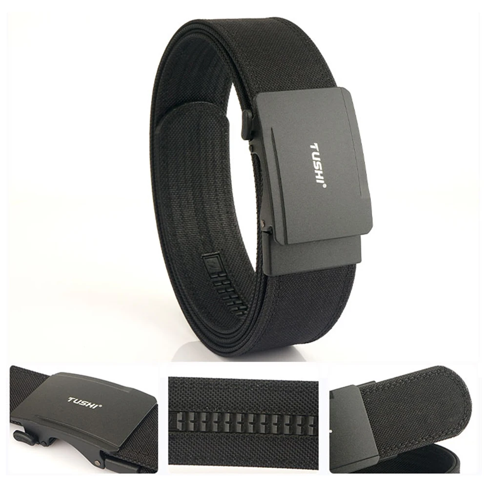 TUSHI Militärgürtel für Herren, 4,3 cm, Nylon, Metall, automatische Schnalle, Polizei-Arbeitsgürtel, taktischer Outdoor-Gürtel, Zubehör, mehrere Größen – Detail 12