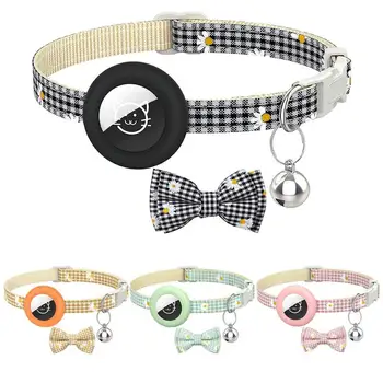 Adjustable Cat Collars Pet Necklace With Bells For Safety Air Tag Cats Dogs Accessories Pet Supplies Without Air Tag 1
