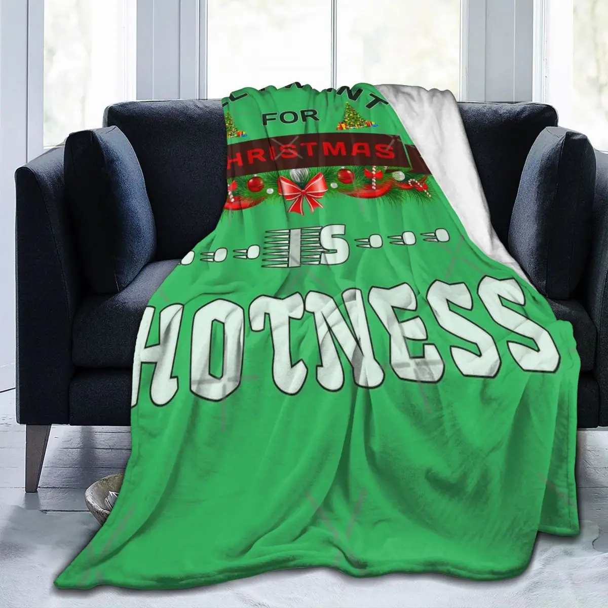 

All I Want For Christmas Is Hotness Ultra-Soft Micro Fleece Blanket Flannel Portable Nice Gift AntiPilling