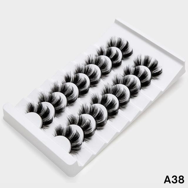 8 pairs 3D Mink Lashes Natural False Eyelashes Dramatic Volume Fake Lashes Makeup Eyelash Extension Silk Eyelashes
