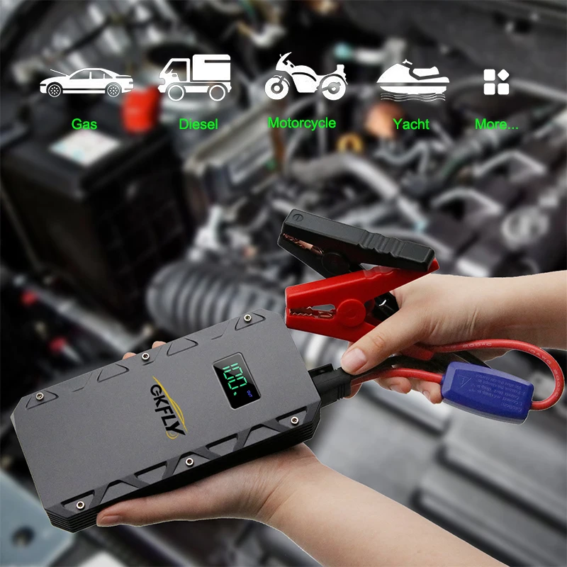 2000A Starting Device Cable 12V Booster Car Jump Starter Portable Power Bank For Battery Charger Booster