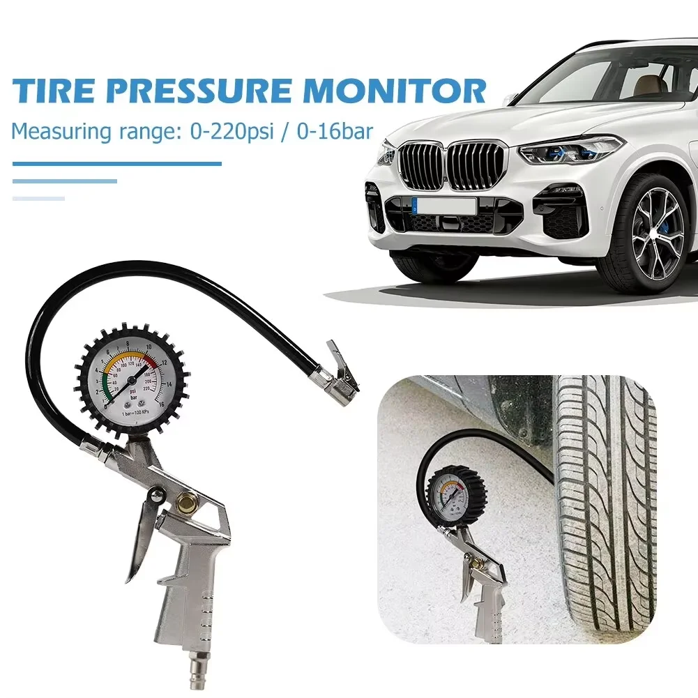 Multifunctional Tire Air Pressure Monitoring Gauge for Car Motorcycle