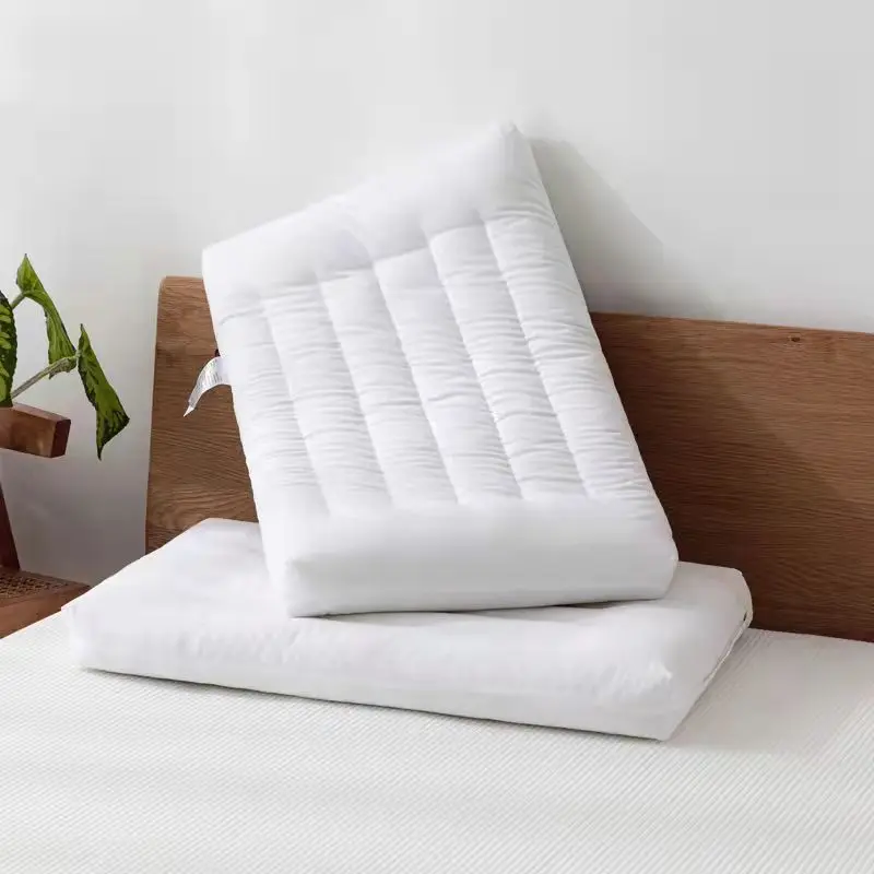 Children Pillow Cotton Feather Velvet Solid Low Flat Pillow Neck Protection Ultra Thin Pillow Adult Bedding Without Pillowcase 3