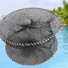Foldable spring three-hole crab cage round crab crayfish fishing net cage shrimp and shrimp cage crucian fish net bait trap