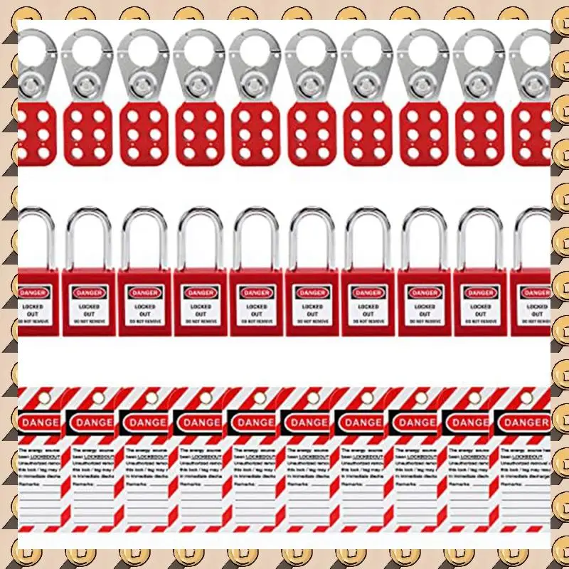 Ckout Tagout Locks Set -Lock Out Tag Out Safetypadlocks Set For Electrical Lock Tag Station