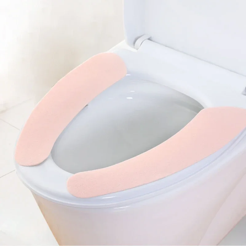 2PCS/Set 5 Colors Soft & Comfortable Washable Bathroom Accessories Warm Toilet Seat Cover Closestool Mat Paste Cushion Universal 6