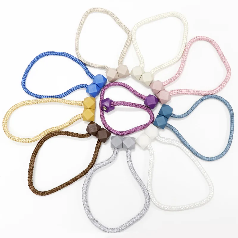 

2Pcs Magnetic Curtain Tiebacks Decorative Curtain Holdback Rope Convenient Curtains Tie Backs Strong Magnet Curtain Holder Clips