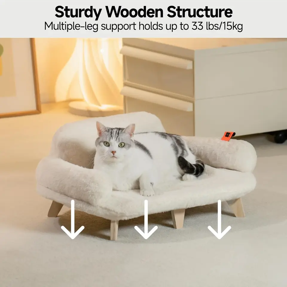 Lounge Mini Cat Sofa Mini Furniture For Cats Wooden Sunset Cat