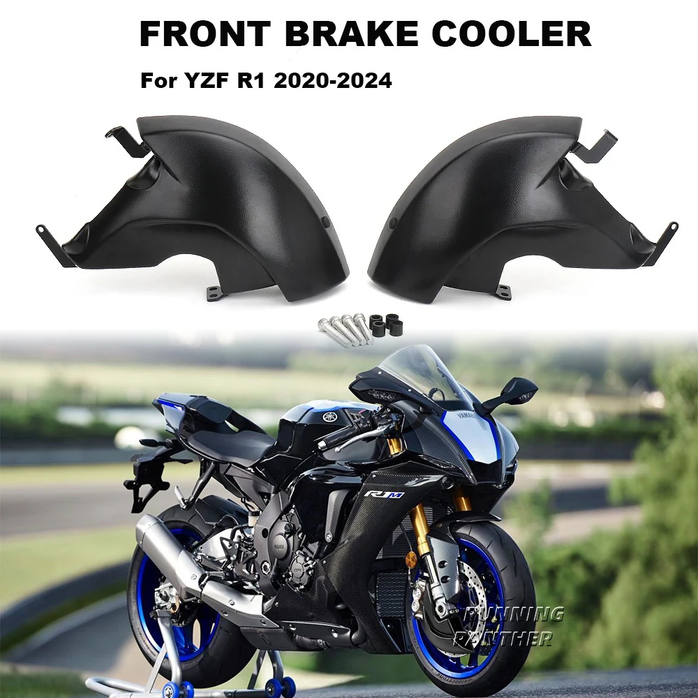 

Motorcycle New Air Ducts Brake Cooling Mounting Kit Carbon Fiber and Black 2020-2024 For Yamaha YZF R1 YZF-R1 Yzf r1