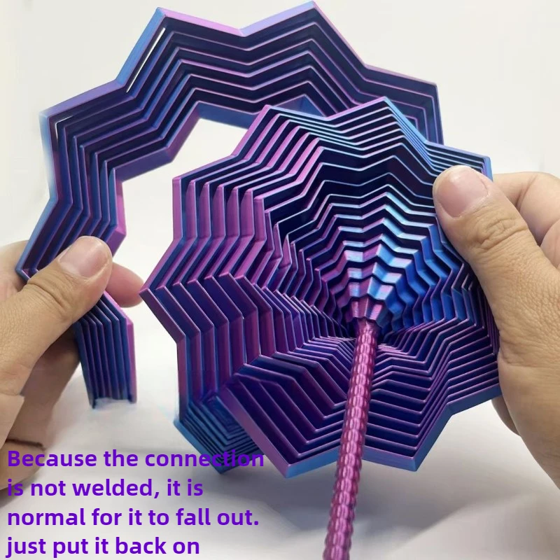 17.5x17.5x5.5CM Creative 3D Printed Little Star Decompression Toy Model Unisex Kids Ornament Star Illusion Polygonal Puzzle Toys