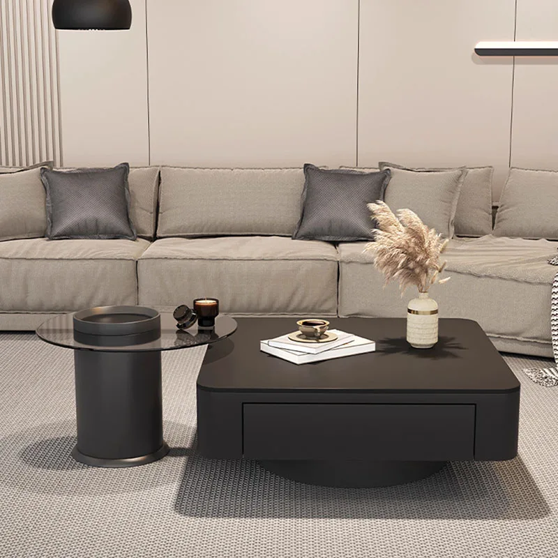 

Black Small Coffee Tables Modern Minimalist Corner Luxury Coffee Table Low Japanese Table Basse Pour Salon Bedroom Furniture