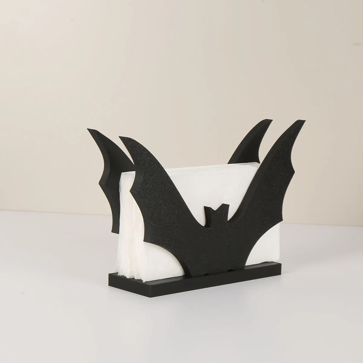 1PC black bat tissue holder, creative design, home and office decoration crafts, essential choice for holiday gifts 5