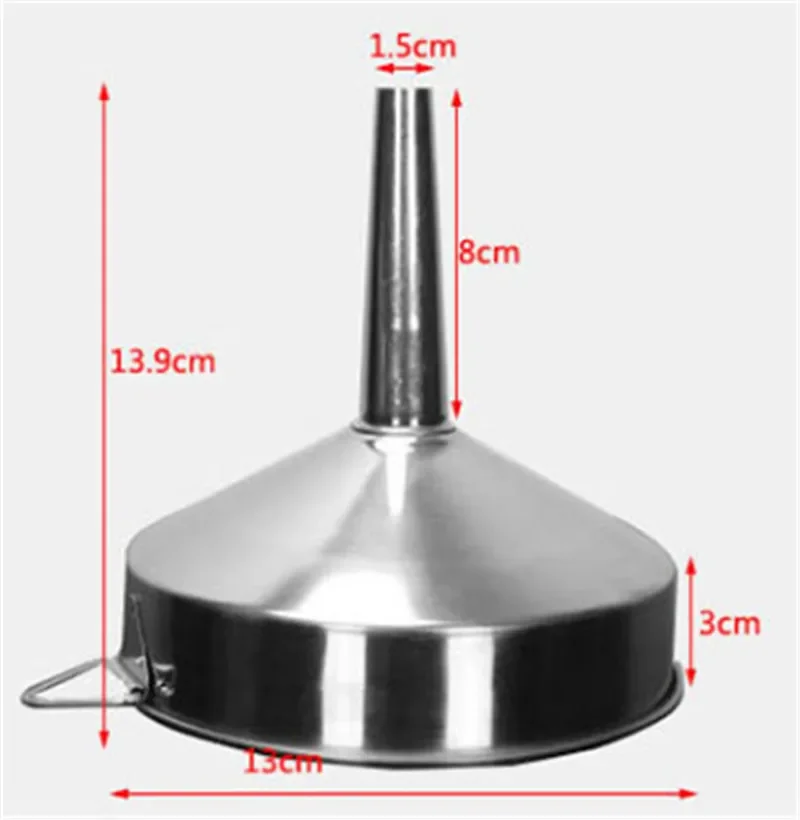 Imbuto Grande In Acciaio Inox 304 Con Filtro – Extra Large Per Vino, Olio E Uso Domestico/Industriale (1 Pezzo) - 4