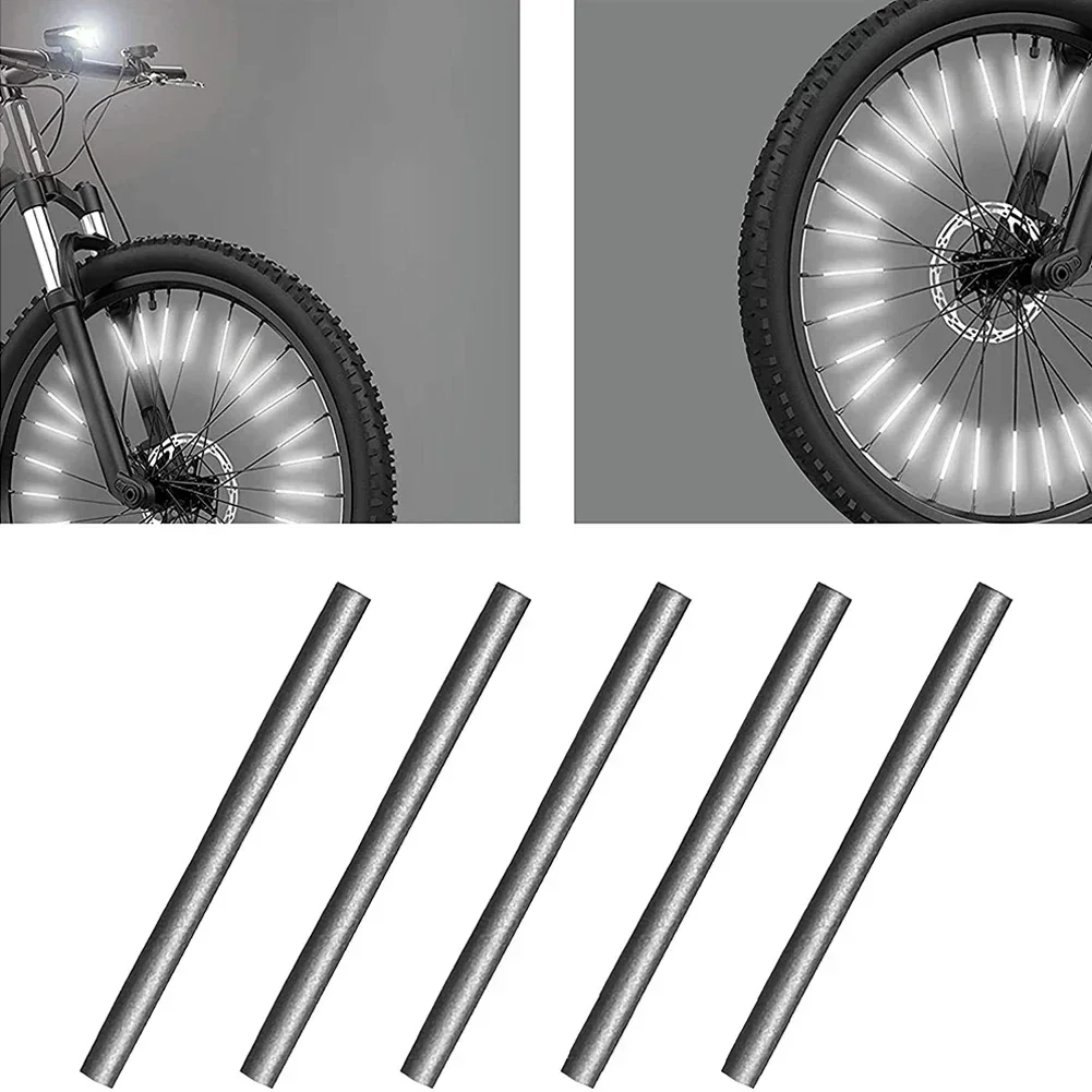 Bike Accessories 12Pcs Reflective Mount Clip Tube Warning Strip Bicycle Wheel Spoke Reflector Stripe Steel Wire Lamp MTB Bike Reflector Light