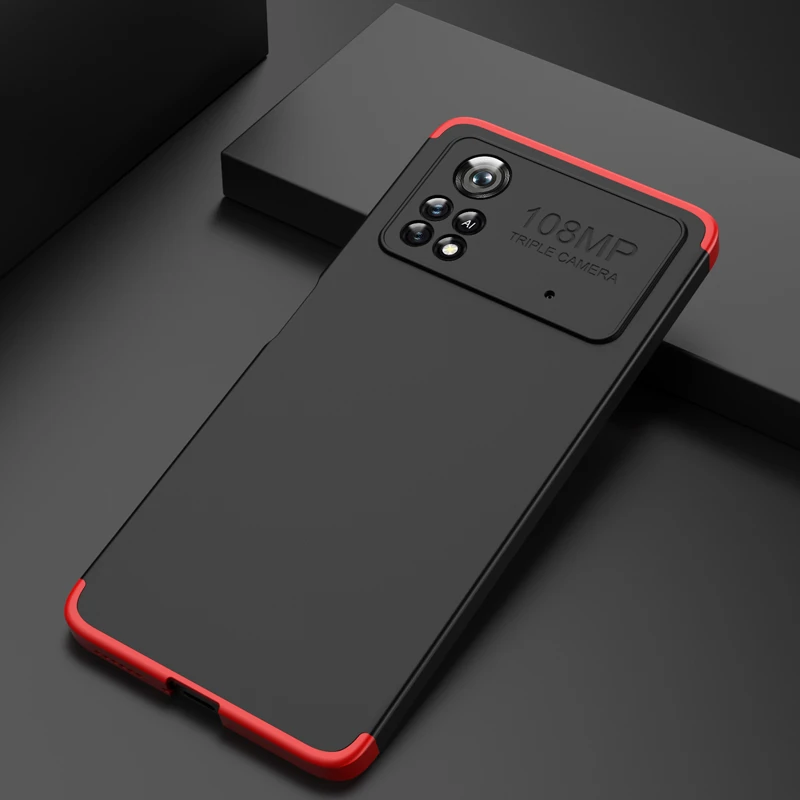 Für Xiaomi Poco M4 Pro 5G Beidseitiger 360 Grad Magnet / Glas Case