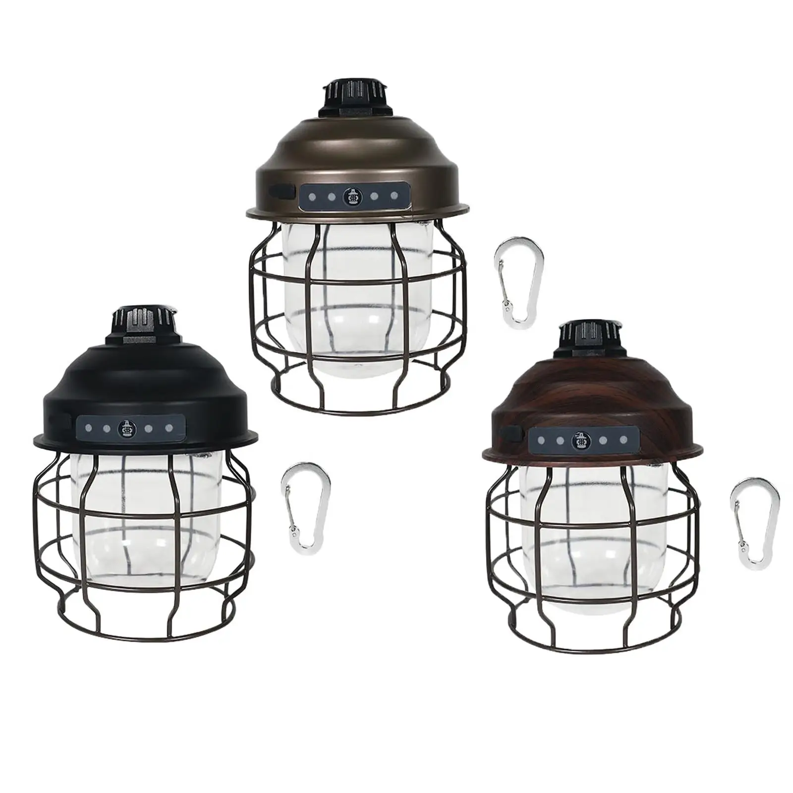 Vintage Style Camping Lantern Light Tent Lamp USB Rechargeable for Outdoor