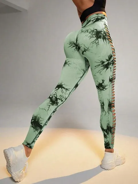 Tie Dye Cut Out Leggings 4