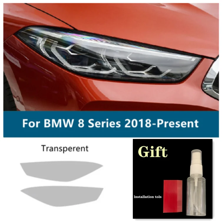 

For BMW 8 Series G14 G15 G16 Car Headlight Clear Vinyl Protective Film TPU Sticker Accessories