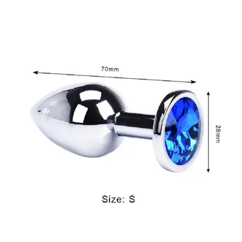 3 Size Anal Beads Crystal Jewelry Round Butt Plug Stimulator Sex Toys Dildo Stainless Steel Anal Plug For Gay Couple anal plug 4
