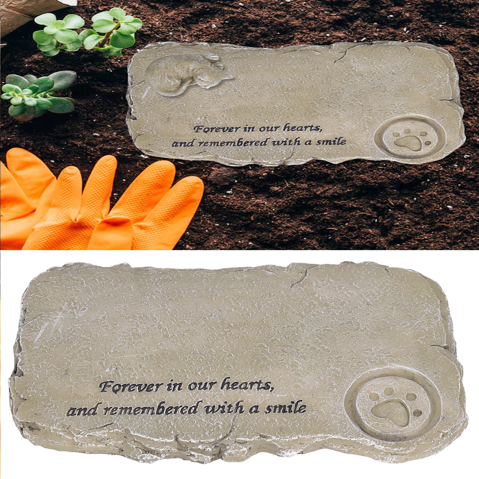 Pet Gravestone Weatherproof Resin Pet Memorial Garden Stone for Garden Outdoor Yard with pet memorial stones