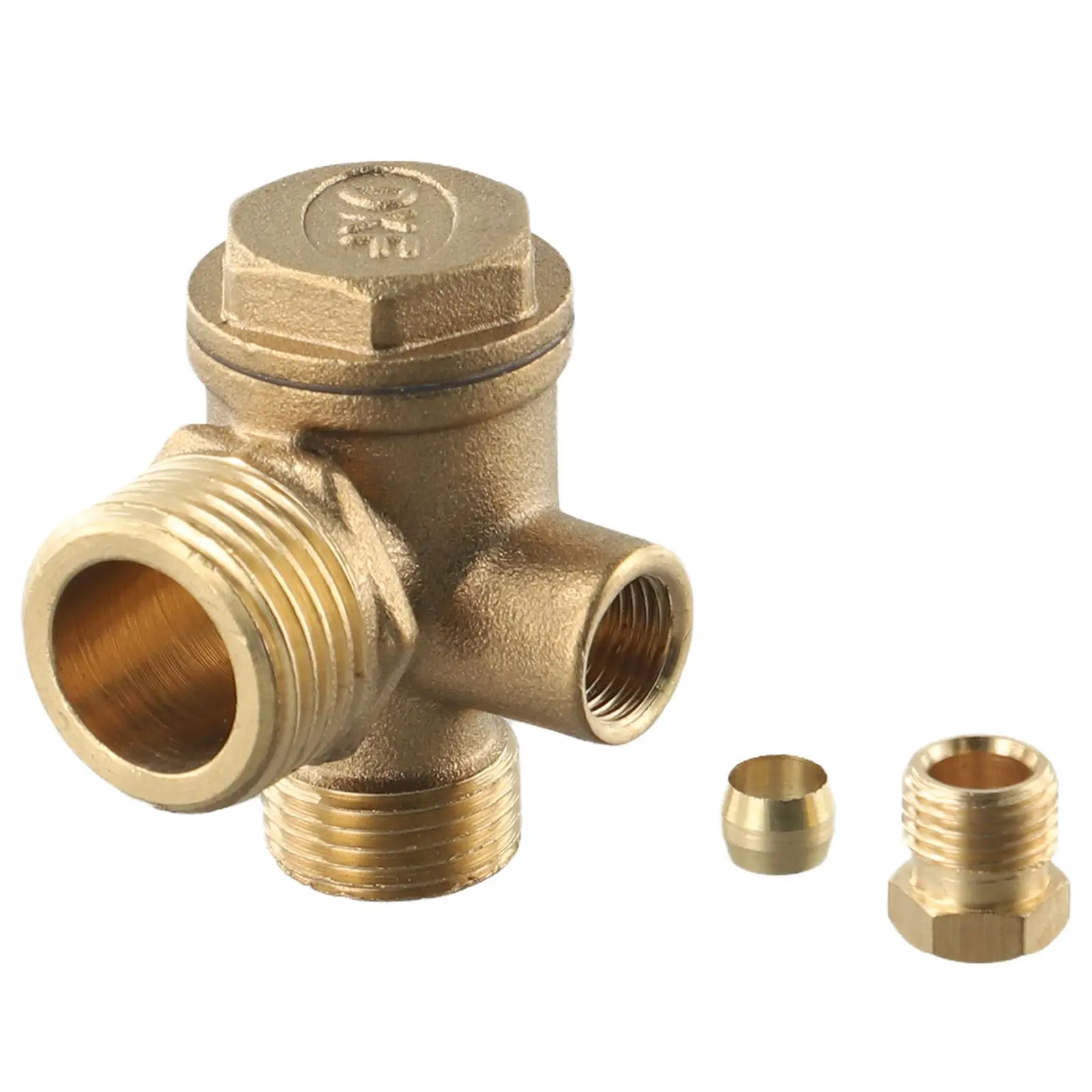 

Check Valve With Lock Cylinder Screw G1/2 Air Compressor 3 Male Thread Connectors For Tube Connecting Compressor Piston Pump