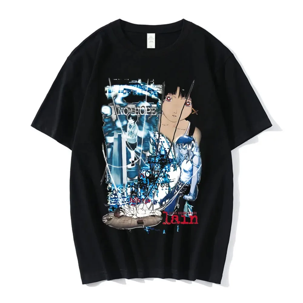 Anime Seriële Experimenten Liggen 100% Katoenen T-Shirt Mannen Vrouwen Grafische T-Shirts Unisex Iwakura Manga Meisje Sci Fi Tee Unisex Tops