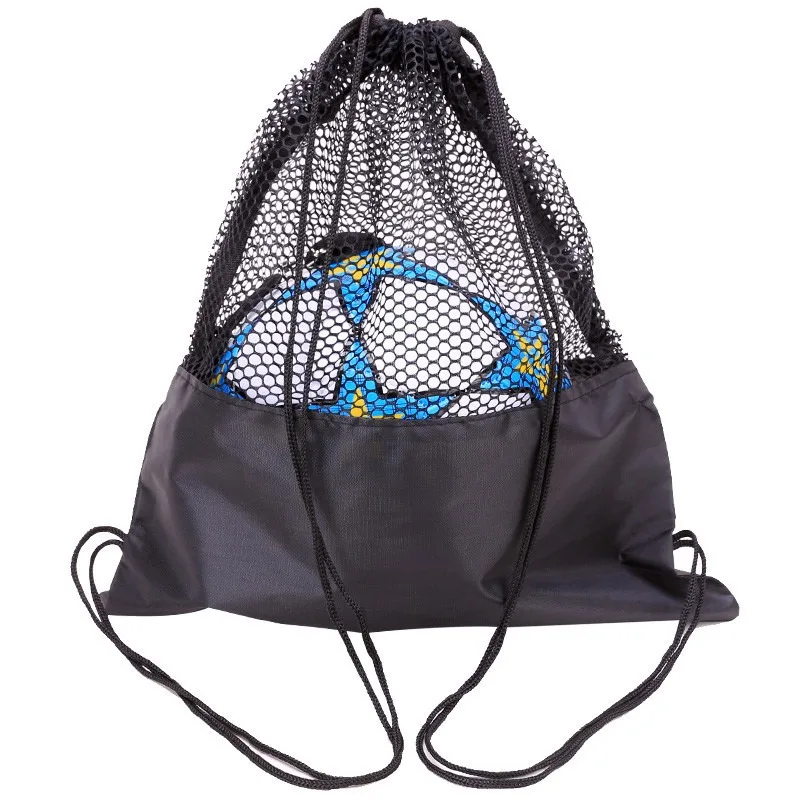 Sports Ball Bag Football Net Pocket Bag Drawstring Fitness Sport Basketball Backpack Portable Large Capacity Lightweight Outdoor Sports Bag