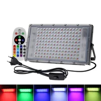 AC220V RGB LED Flood Light 50W/ 100W /150W Waterproof Outdoor Flood Light Landscape Lighting with Remote Control 1