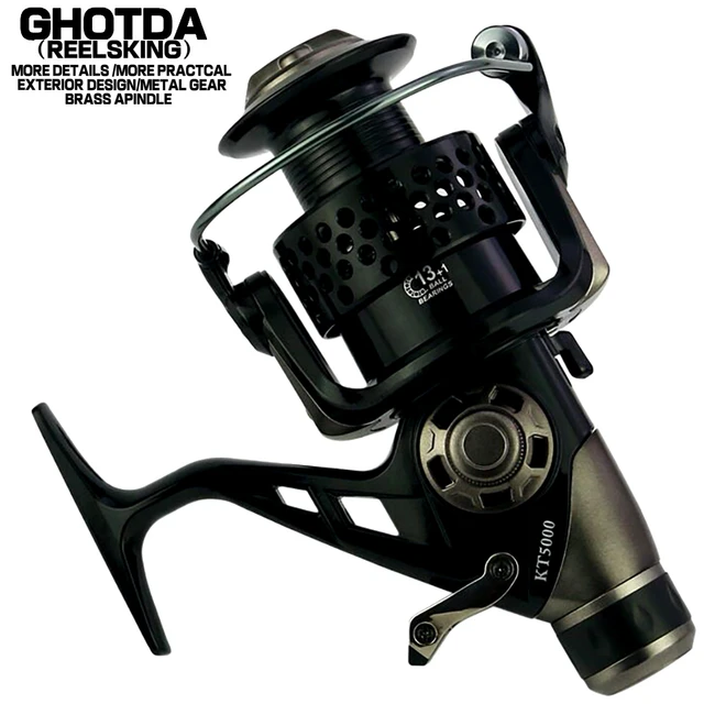 GHOTDA Carp Fishing Reel 3000-8000 Metal EVA Grip Spinning Reel Fishing  Saltwater Freshwater Reel Fishing Accessories Pesca - AliExpress