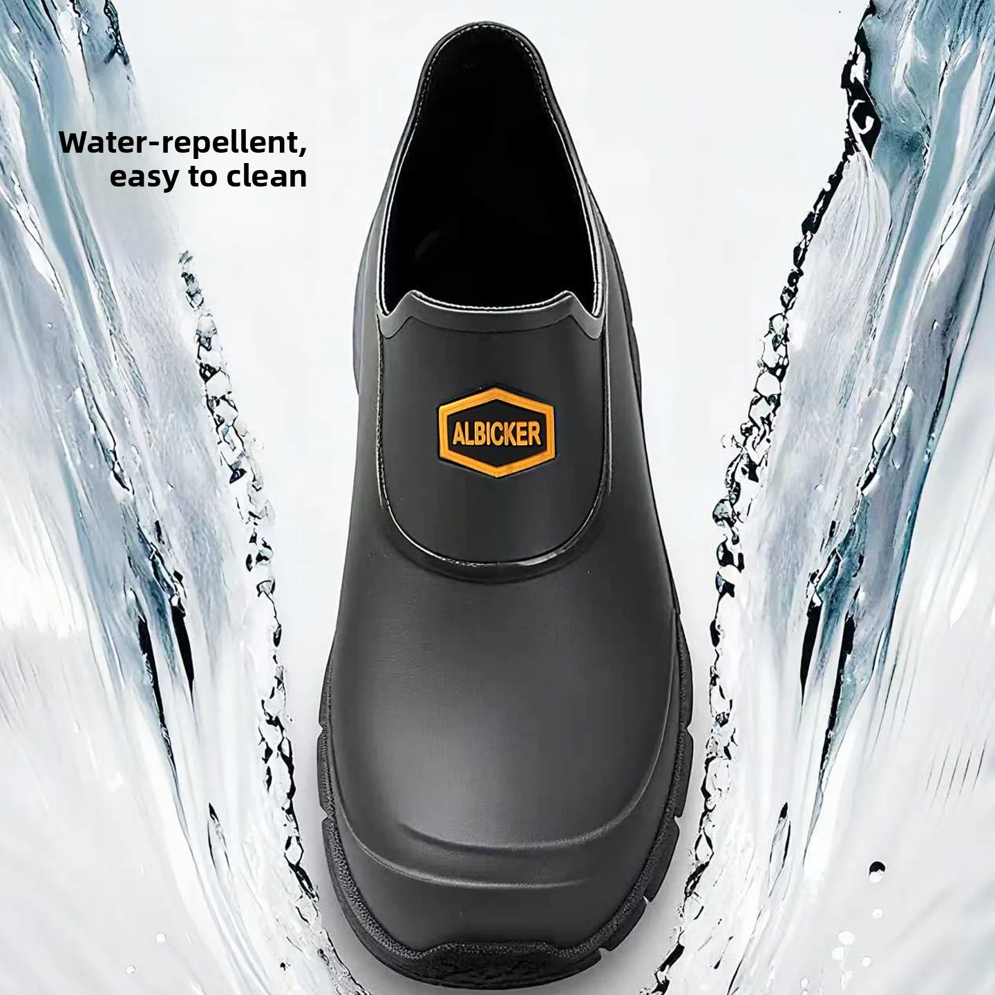 Bottes de pluie style coréen imperméables gris jaune pour travail boueux et trajets quotidiens